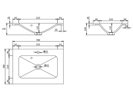 Раковина ASIGNATURA Delight біла 75701404 - фото 5