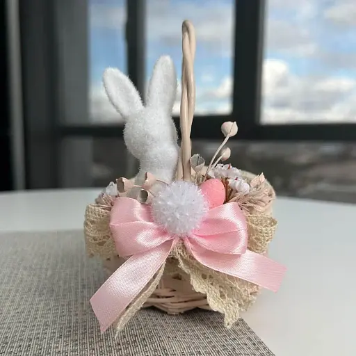 Пасхальная корзина 10х10х15 см. hand-made MIS LT 1 - фото 1