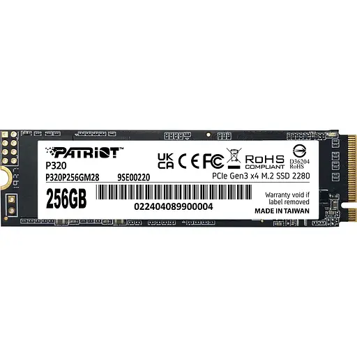 SSD накопитель Patriot P320 256GB M.2 NVMe (P320P256GM28) [151752] - фото 1