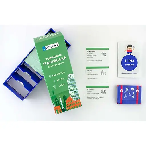 Настольная игра English Student Карточки для изучения разговорного итальянского языка English Student (укр.) (41315843) - фото 1