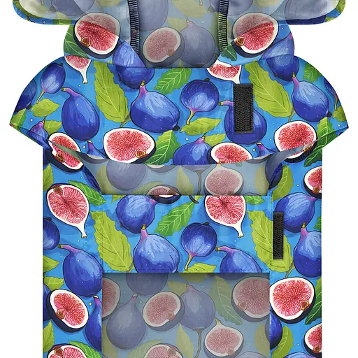 Дощовик-накидка з капюшоном для собак Waudog Clothes, малюнок "Інжир", S, А 32-35 см, B 41-52 см, С 26-33 см - фото 4