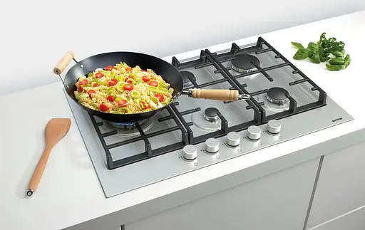 Варочная поверхность газовая Gorenje 60 см чугун конфорка Wok нержавеющая сталь - фото 9