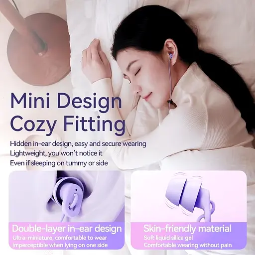 Наушники-затычки для сна Remax RM-518 Soft And Cozy, вакуумные, силиконовые ультрамягкие, Soft Touch, пассивное шумоподавление, White - фото 10