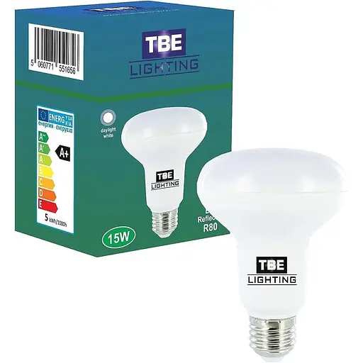 Світлодіодна світлодіодна лампа R80 TBE LIGHTING 15 Вт - стандартне гвинтове кріплення E27, еквівалентна енергозберігаюча