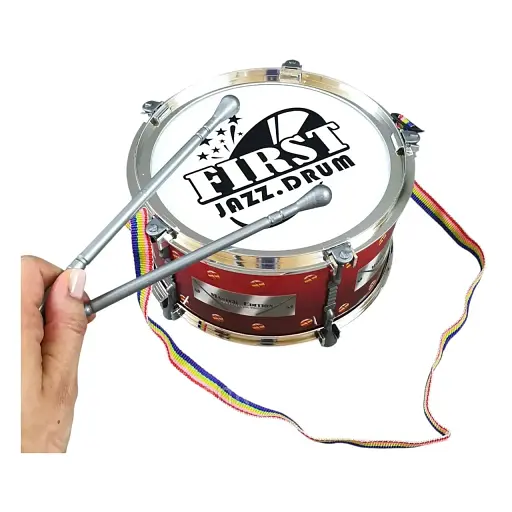 Детский барабан 2252 с палочками и ремешком – музыкальная игрушка в пакете