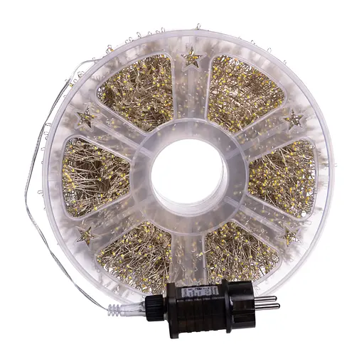 Новорічна гірлянда кімнатна роса 50 м 1500 LED Хвойна лапа білий провід Мультиколор Garlando D1500L50MWML - фото 3