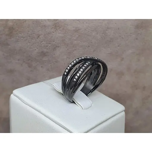 Срібне кільце DC Crystal з фіанітами.К4015/16 17 - фото 4