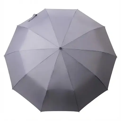 Зонтик Yiwu HP-23-8G автоматический складной 116 см с деревянной ручкой серый - фото 2