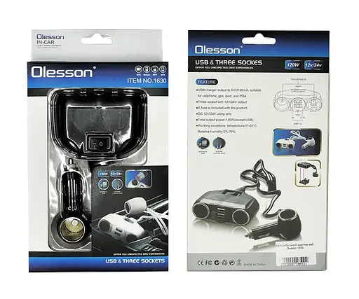 Автомобильный адаптер-хаб Olesson 1630 - фото 6