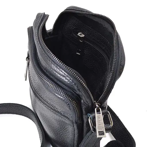 Кожаная мужская сумка через плечо TARWA 17.5х22х6.5 см sum0025879 - фото 2