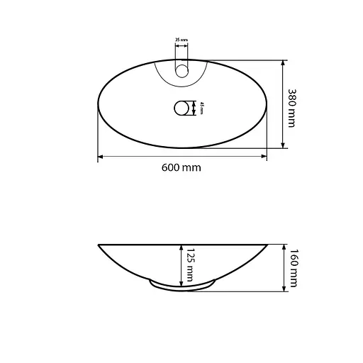 Умивальник VBI Carovilli white накладний VBI-015504, Білий - фото 3