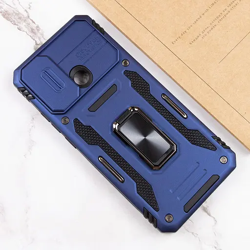 Чохол ударостійкий Epik Camshield Army Ring для Xiaomi Redmi 9C/10A Синій/Navy - фото 6