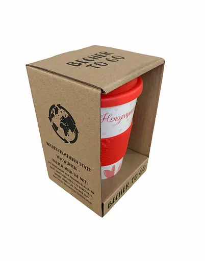 Эко-кружка термокружка Becher to go для кофе и чая из волокон бамбука 350 мл - фото 3