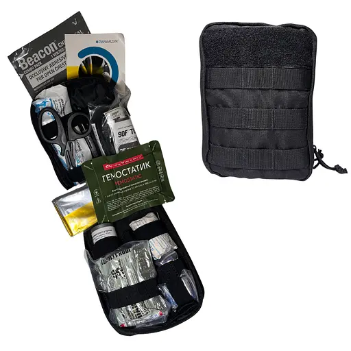 Аптечка военная тактическая Tactical aid kit (с турникетом SOF-T Gen 5) - фото 1