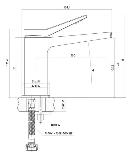 Комплект змішувачів для ванної кімнати Cersanit Cromo B247 S601-127 з душовим набором Neno 30412 - фото 5