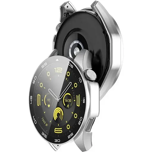 Чехол-накладка DK Пластик Soft-Touch Glass Full Cover для Huawei Watch GT 4 46mm (silver) - фото 2