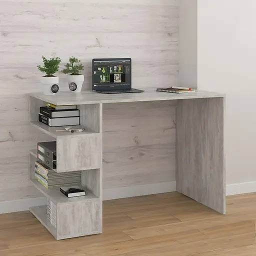 Комп'ютерний стіл з полицями id A-185 1100x756x600 мм Бетон