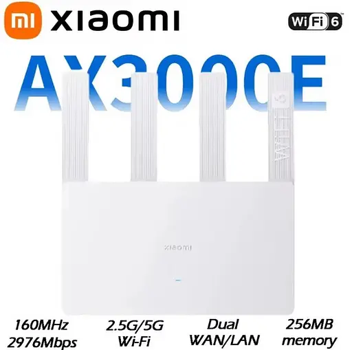 Wi-Fi-роутер Xiaomi AX3000E двухдиапазонный 2,4 + 5 ГГц 574 + 2402 Мбит/с - фото 5