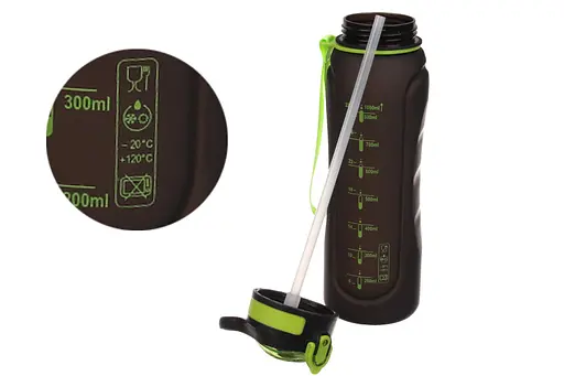 Пляшка для води спортивна Laprida Soft-touch 1000 мл Чорна (67-5268) - фото 2