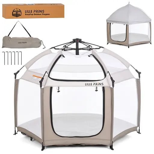 Дитяча платка манеж MR 1515 Cashmere Beige 140х124х110 см - фото 3