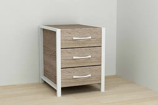 Тумба универсальная Ferrum-decor Вивьен 3 50x41x40 белый ДСП Дуб Сонома Трюфель 16мм (FRD-104194) - фото 3