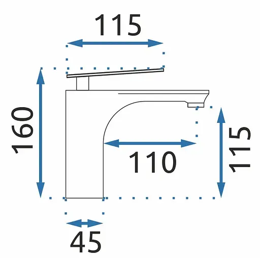 Змішувач для умивальника Rea Berg низький black REA-B2038 Чорний матовий - фото 6