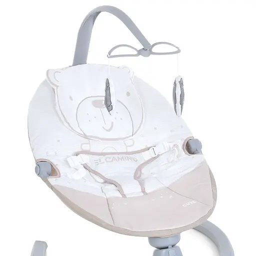 Колыбельный центр El Camino ME 1116 Cute Beige шезлонг с музыкой и функцией укачивания для малышей - фото 3