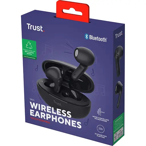 Навушники TWS Trust Yavi Earphones BT 5.3, ENC, SBC, Mic, Чорний - фото 7