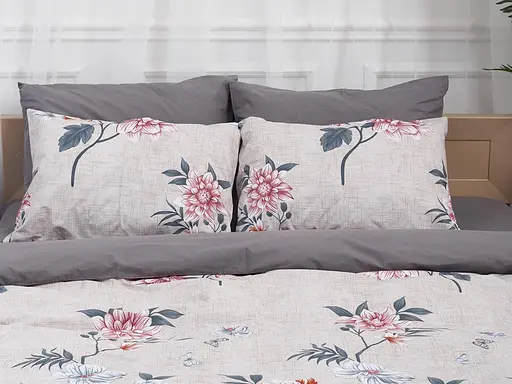 Набір наволочок Moon&Star Бязь Gold Люкс Flowers Gray 40х40 см 2 шт - фото 1