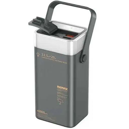 Універсальна зарядна батарея Power Bank Remax RPP-596 40000 mAh PD20W+QC22.5W з ліхтаремУніверсальна зарядна батарея Power Bank Re