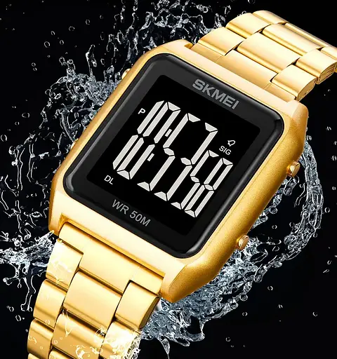 Чоловічий наручний годинник Skmei 1879 (Золотистий) - фото 9