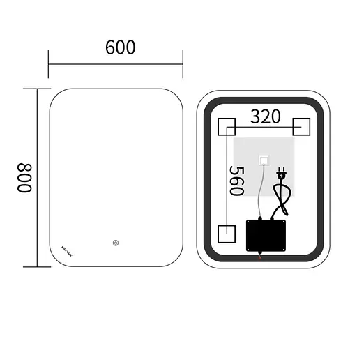 Дзеркало Mixxus Premium Diverse MR15-80x60-Reverse MP6638 - фото 2
