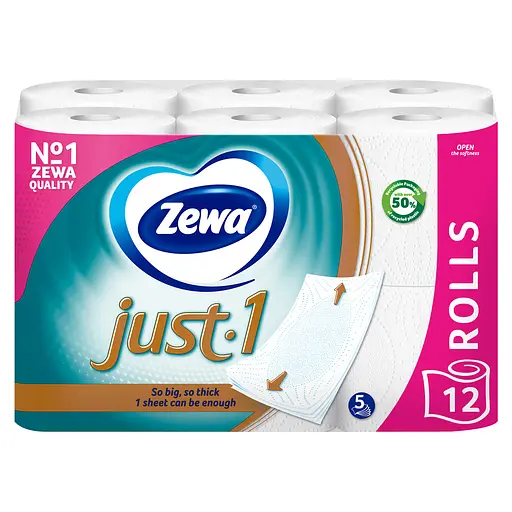 Туалетний папір Zewa Just 1, 5-ти шаровий 12 шт. - фото 2
