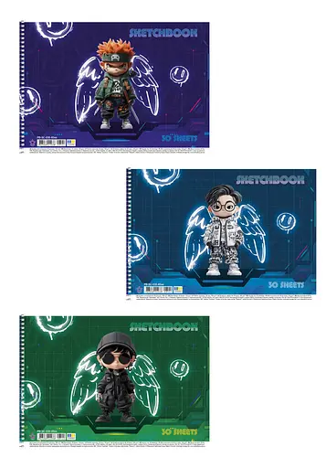 Комплект 3шт. альбомов для рисования. Альбом Школярик А4 30 л. 100г/м2 8544 4823088244038 - фото 1