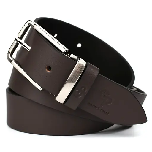 Ремінь шкіряний Grande Pelle коричневий  120х3.5х0.5 см acs0032047 - фото 3