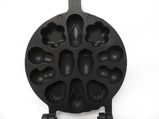 Форма для выпечки орешков и печенья орешница "Лесное Ассорти" (большая) с антипригарным / тефлоновым покрытием, ХЕАЗ Бежевый 81843 - фото 7