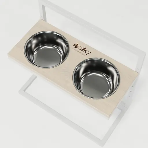 Hollky Flex L — регульовані миски на підставці для великих собак (2 × 1.8 л) - фото 7