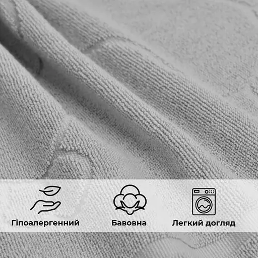 Килимок для ніг та ванної кімнати Idei бавовна жаккард з ніжками 50х70 см сірий (8-35875*004) - фото 5