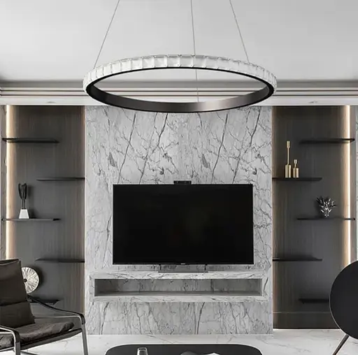 Подвесной светильник Delight Collection в черном каркасе Line.F Диаметр 60см - фото 10