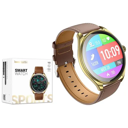 Смарт-часы Smart Watch Hoco Y22 sports call version Золотистый - фото 2