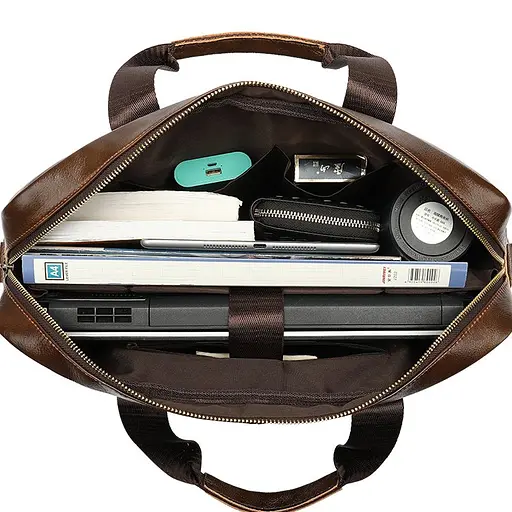 Чоловіча шкіряна сумка Vintage 40х29,5х7 см sum0012312 - фото 7