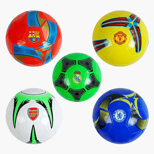 М’яч футбольний, 300-310 г, гумовий балон, матеріал PVC, розмір №5 (В асортименті) - фото 2