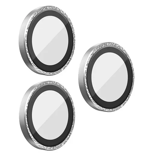 Захисне скло BlueO Metal на камеру для Apple iPhone 16 Pro/16 Pro Max/15 Pro/15 Pro Max Срібний/Silver Diamond