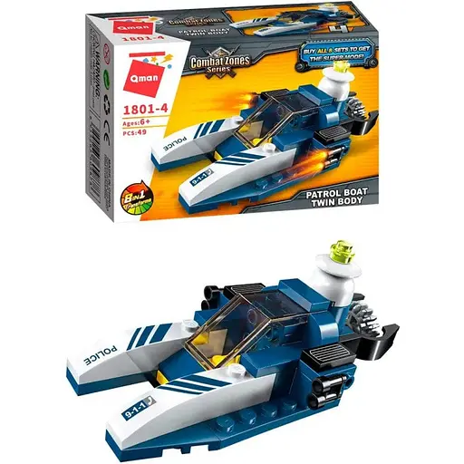 Дитячий конструктор Police Qman 1801-1-8 Катамаран - фото 1