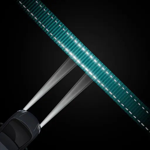 Повідець-спарка для собак рефлекторний Barksi Active (ширина 16 мм, довжина 40 см) бірюзовий - фото 3