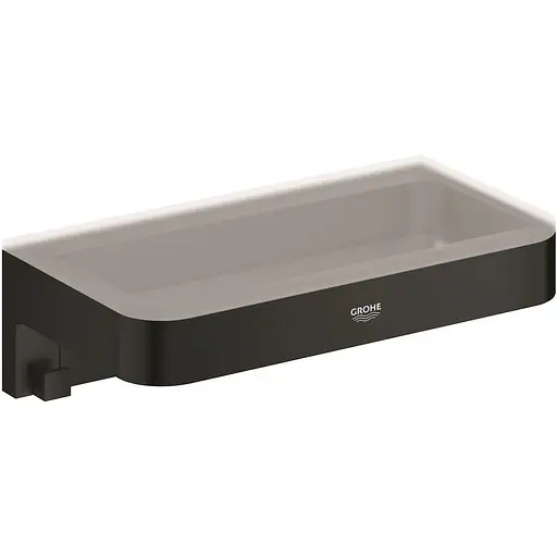 Полочка для душа с держателем Grohe QuickFix Start Cube 411072430, Черный матовый - фото 1