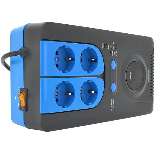 Стабилизатор напряжения релейный Green Wave Winchester 1500VA Q4 1050 Вт 4 x Shuko DC140-260V AC220±8% BOX