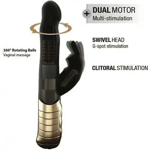 Вибратор-кролик Dorcel Baby Rabbit Gold 2.0 с жемчужным массажем и вращающейся головкой - фото 3