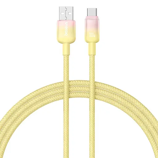 Дата кабель Baseus Discolor Series Fast Charging USB to Type-C 100W (1m) (P10374903) Custard Yellow