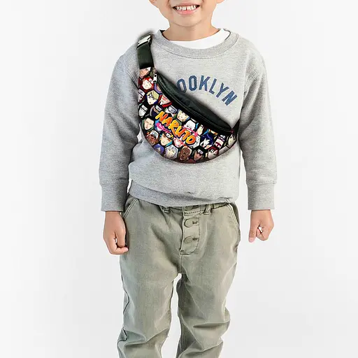 Набір дитячий Аніме Наруто Акацукі рюкзак 36х27см сумка-бананка, кружка з принтом для хлопчика (01646) - фото 3